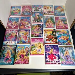 Barbie (19) Dvd + (1) CD, Movie Music Collection Lot Swan Lake Rapunzel Princess